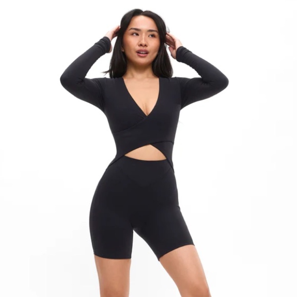 BuffBunny Onyx Black Wrap Bodysuit